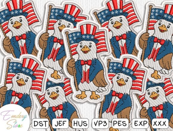 American Eagle Patch Embroidery Design