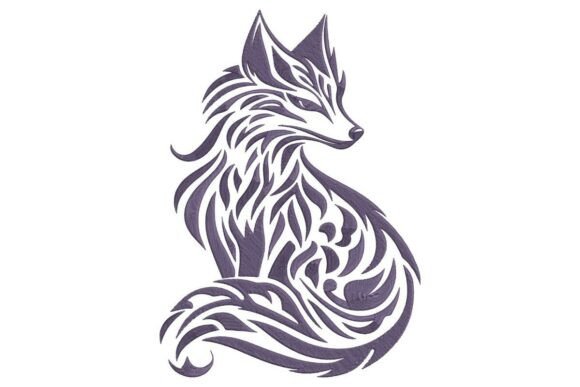 Tribal Fox in Purple Embroidery Design Review